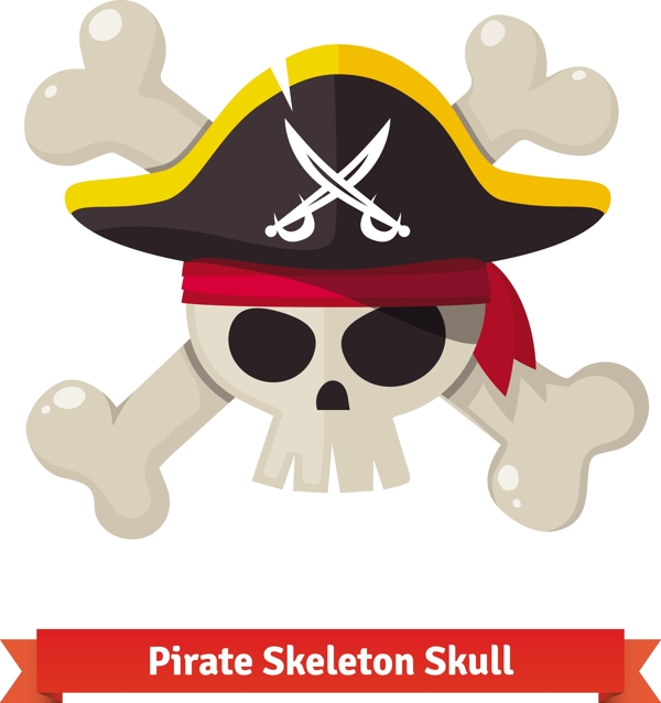 海盗骷髅头骨标志