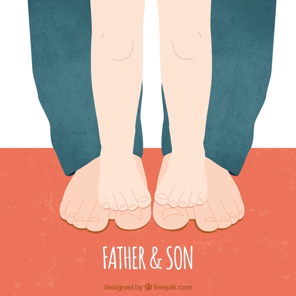 父亲和儿子的脚