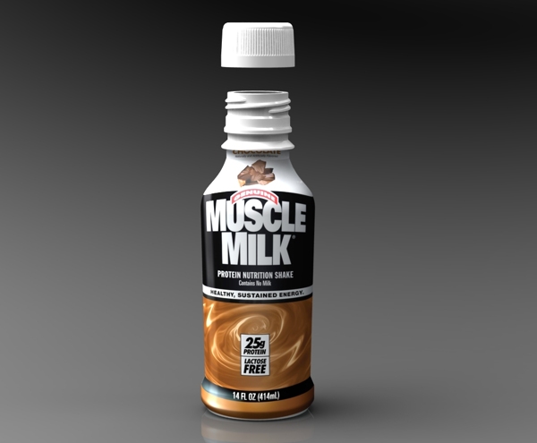 肌肉牛奶瓶