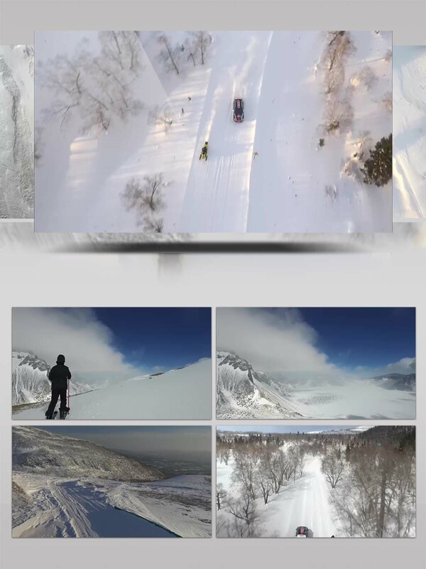 4K超清实拍长白山雪景视频素材