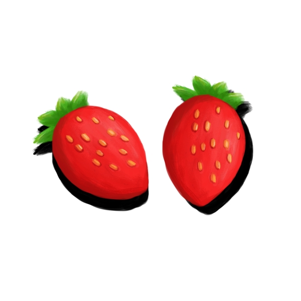 手绘水果草莓系列之二