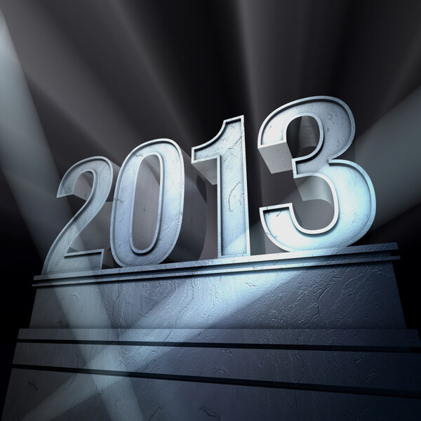 2013新年立体字与灯光