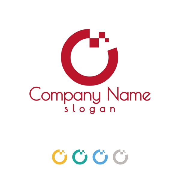 简约互联网科技logo标签标志
