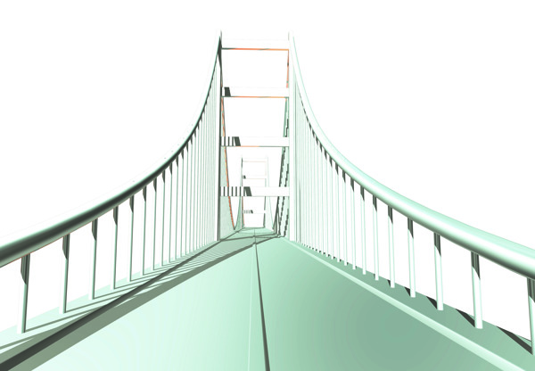 科技创意模拟大桥白色的大桥图片