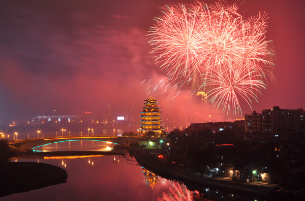 元宵烟花图片