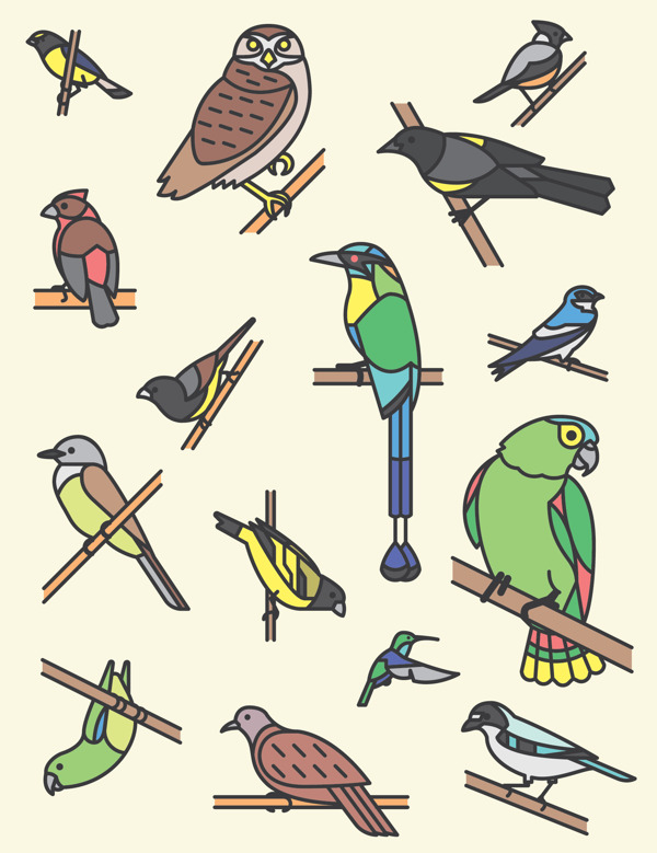76个鸟类图标