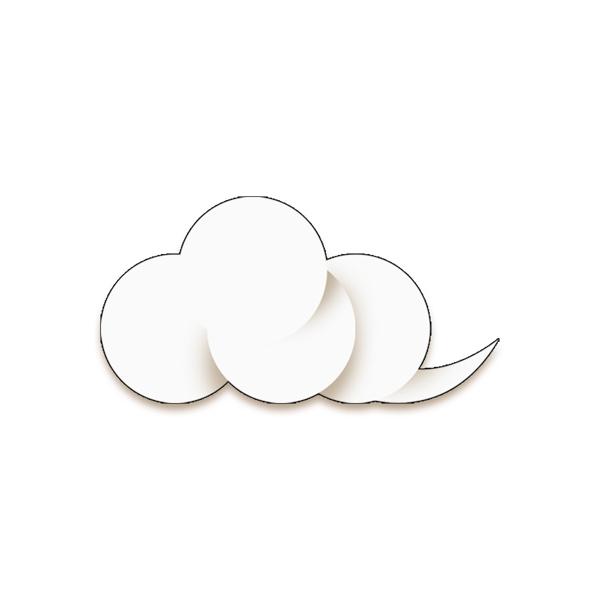 白色云装饰元素设计