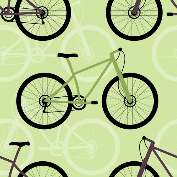 自行车无缝图案