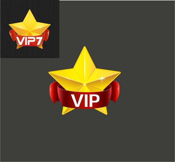 星星矢量VIP图标