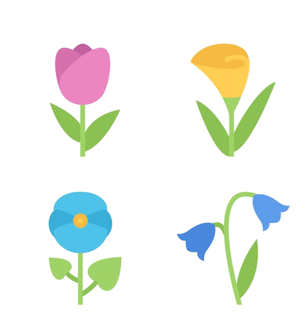 花朵矢量图标icon矢量图标
