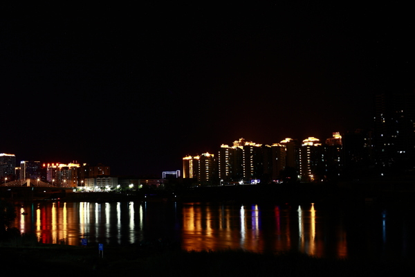 夜景江景摄影图片