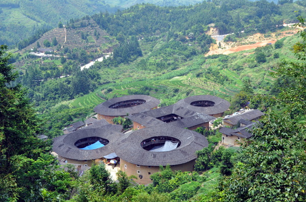 福建田螺坑土楼群风景