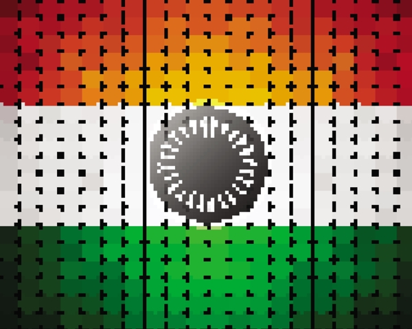 印度国旗纹理设计