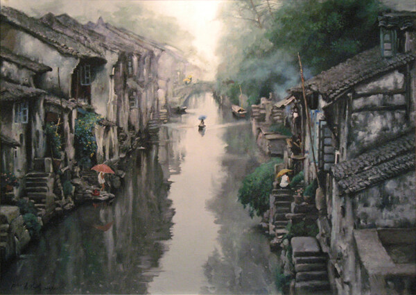 风景油画图片