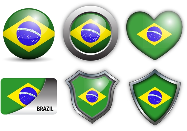 巴西旗帜图标素材