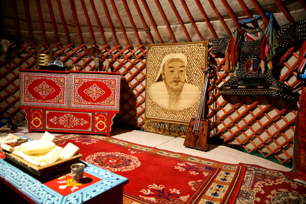 蒙古包内部图片