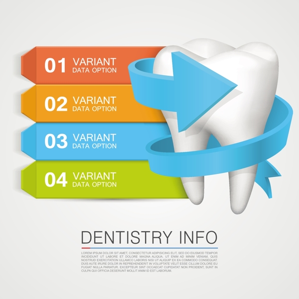 牙齿保健信息图矢量素材
