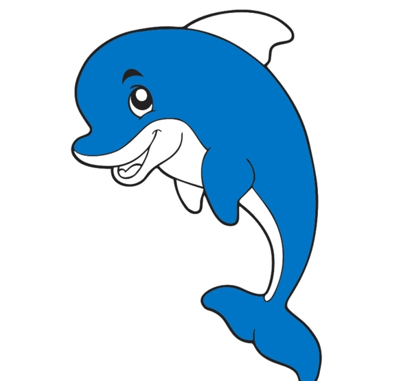 海豚漫画矢量图