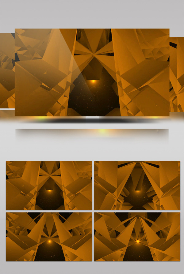 黄色几何们动态视频素材