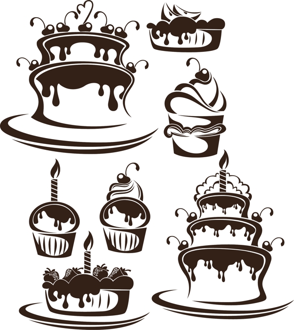 蛋糕插画图片