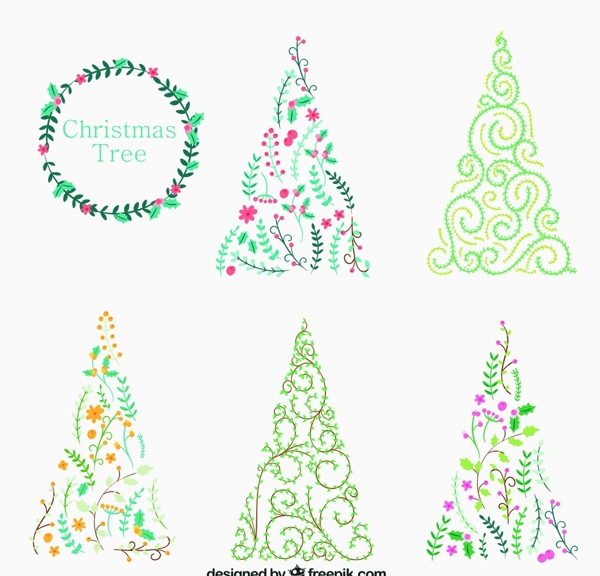抽象矢量装饰圣诞树