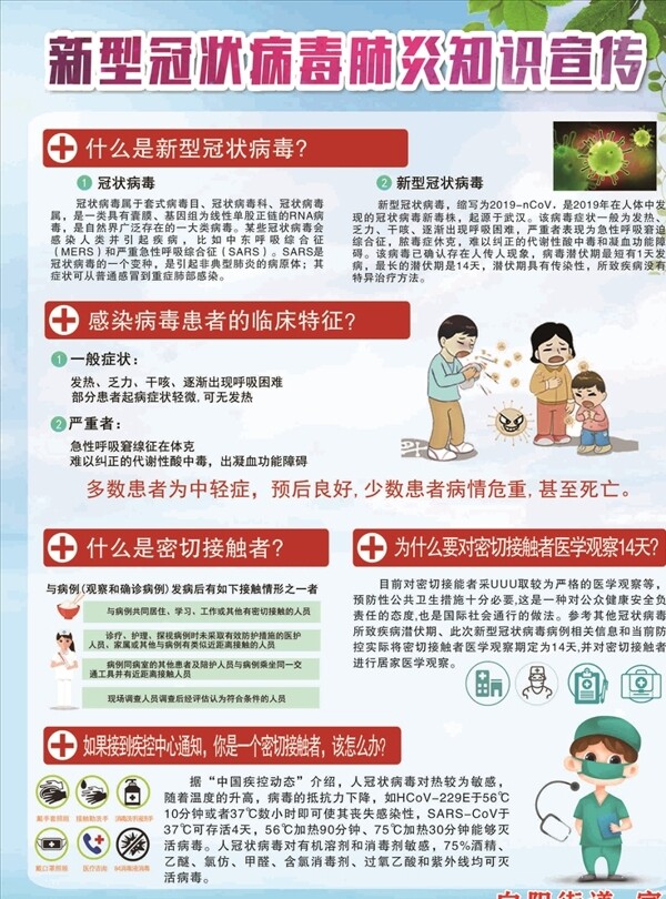 新型冠状病毒肺炎宣传海报