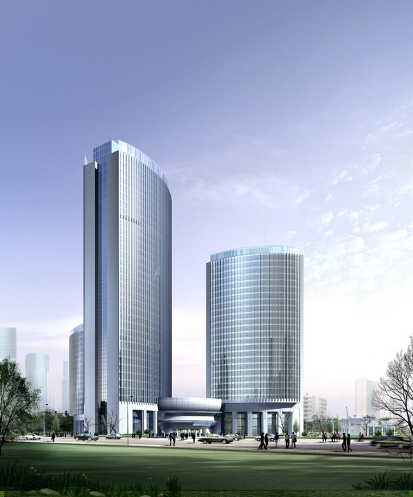 行政大楼建筑广告效果图设计图片