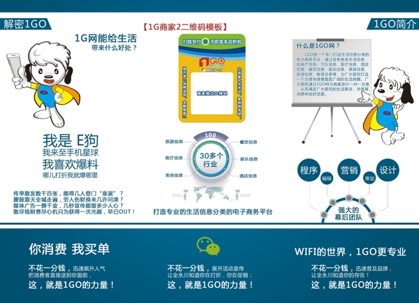 互联网科技感中秋国庆双节三折页背面