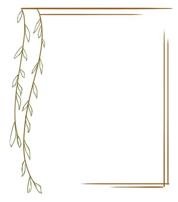 植物装饰边框插图