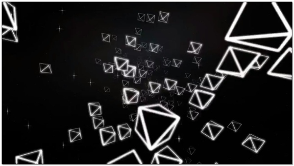 几何白色三角形视频素材