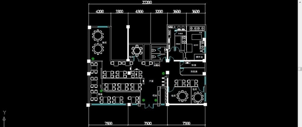 餐厅CAD平面布置图图片
