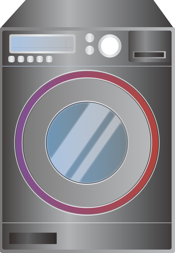 灰色的洗衣机插画
