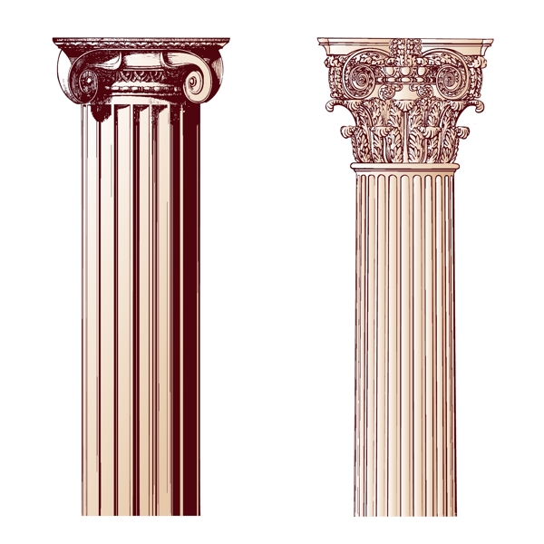 欧式花纹柱子