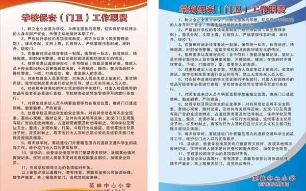 学校保安门卫工作职责图片