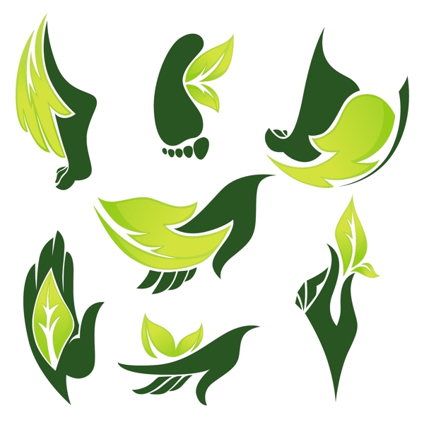 手形绿叶logo图标