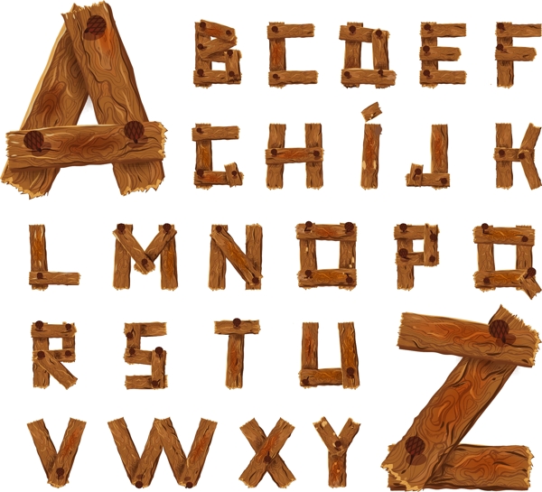 木板字母