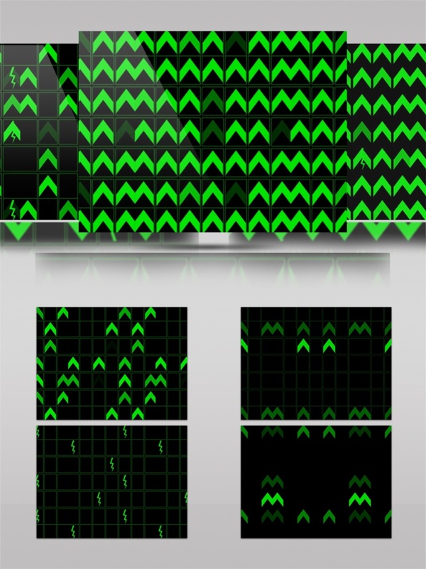 绿色三角光束动态视频素材