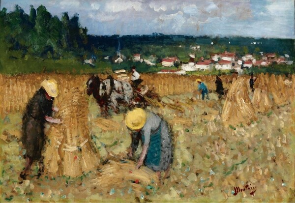 PierreEugeneMontezinTheHarvestatBy画家风景画静物油画建筑油画装饰画