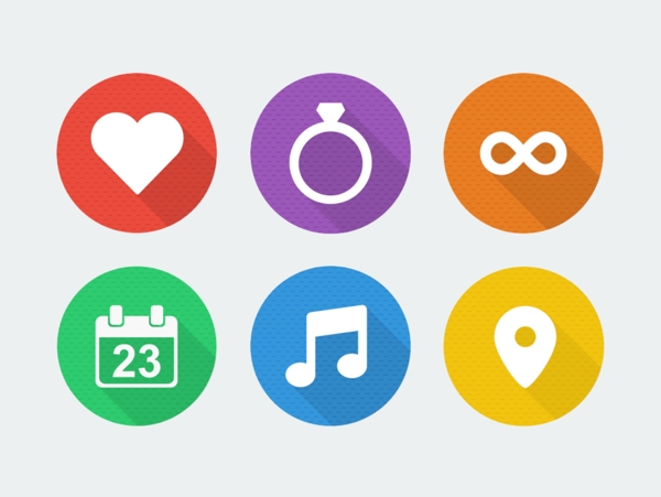 网页UI婚礼的icon图标