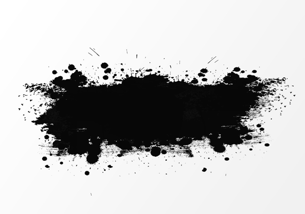 黑色墨水斑点泼墨元素