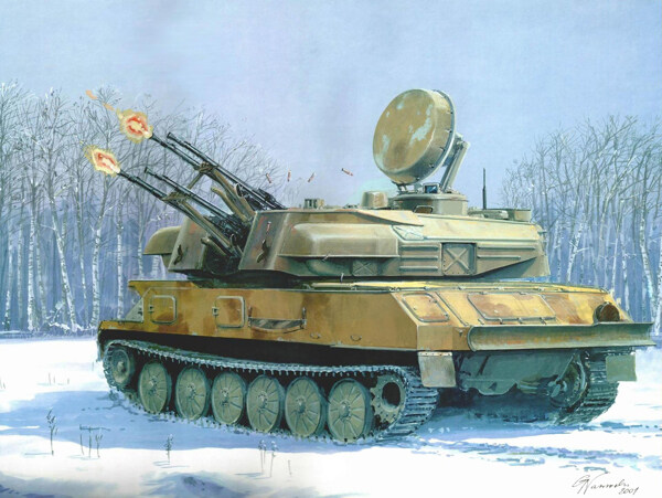 坦克装甲军车手绘插画