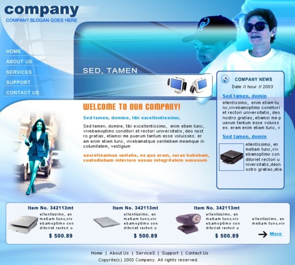 欧美电子科技公司商务网站模