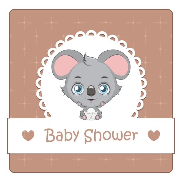 婴儿沐浴卡通动物背景