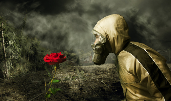 空气污染中的人物玫瑰图片