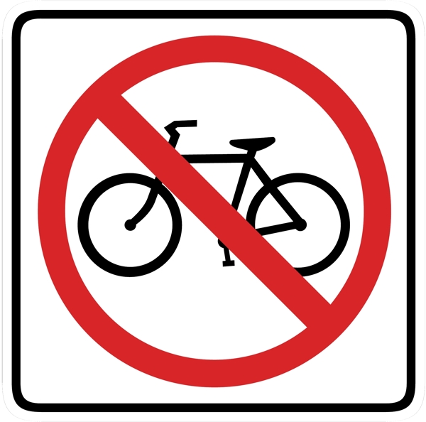 外国交通图标禁止非机动车
