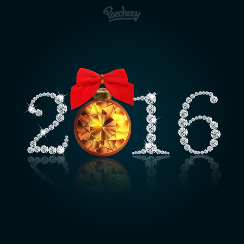 闪亮闪亮的2016新年快乐标语