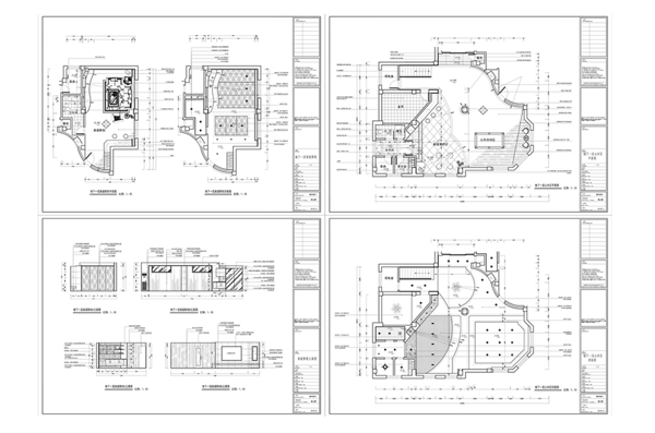 欧式风格别墅设计CAD施工图