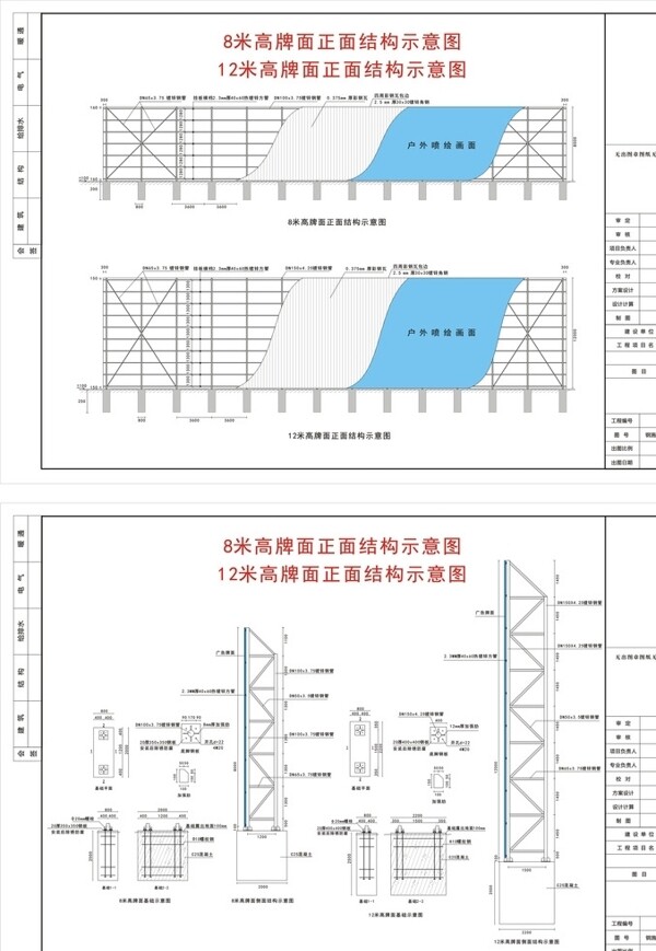 围挡广告牌图纸
