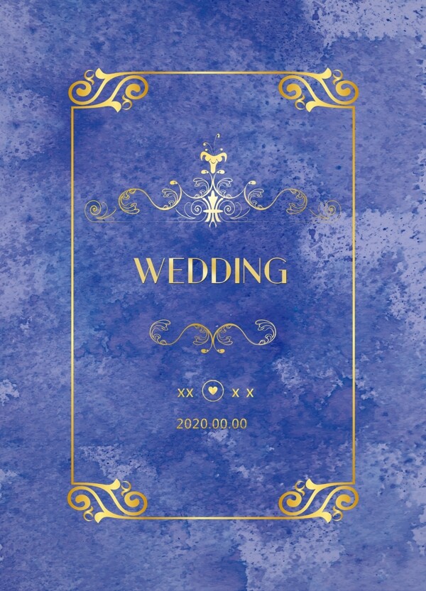 蓝紫色婚礼背景
