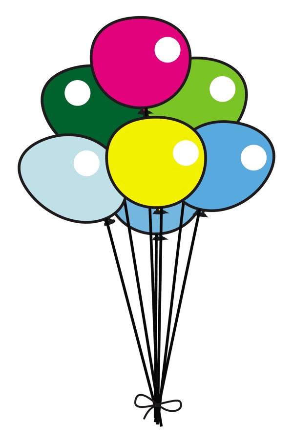彩色的复古气球束